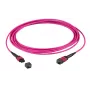 EFB Elektronik Cable de parcheo MTP hembra a MTP hembra 12 fibras OM4, LSZH, violeta erika, tipo A, 5m