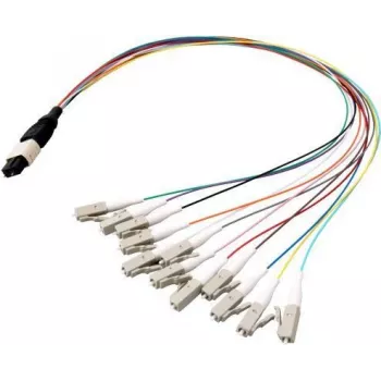 EFB Elektronik MTPM08LCOM3-0.4 Cable fanout MTP a LC, OM3, LSZH, aqua, 0,4 m