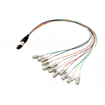 EFB Cable fanout matriz MTP-M/LC 8 fibras OS2 LSZH amarillo 0,4m