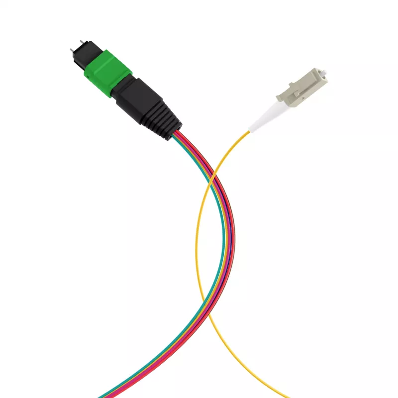EFB Cable fanout matriz MTP-M/LC 8 fibras OS2 LSZH amarillo 0,4m
