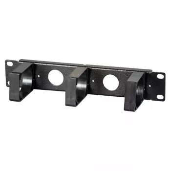 EFB Elektronik Panel de gestión de cables de 10 pulgadas 1U, negro azabache (RAL 9005)