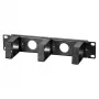 EFB Elektronik Panel de gestión de cables de 10 pulgadas 1U, negro azabache (RAL 9005)
