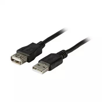 EFB Elektronik Cable alargador USB 2.0 A-A conector macho a conector hembra 1,8m negro Classic
