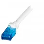 EFB Elektronik IPK-6A-U-HFR-WS-1000 Cable de parcheo Cat6a U/UTP 10 m blanco