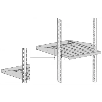 EFB Elektronik bandeja extraíble 19 pulgadas 2U D 555mm montaje frontal 20 kg