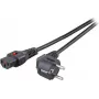 EFB Elektronik Cable de alimentación CEE7/7 en ángulo 90° - C13 180° IEC Lock Negro 5,0 m