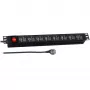 EFB Elektronik PDU de carga USB para rack 19 inch 1U - 16 puertos USB, entrada CEE 7/7, negro