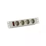 EFB-Elektronik Regleta de alimentación 10 1HE 4 x CEE 7/3 con interruptor perfil de aluminio gris