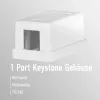 EFB Elektronik Set de marco de 1 puerto para módulos Keystone, DIN 49075, blanco puro (RAL 9010)