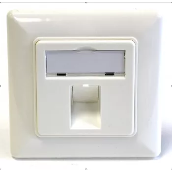 EFB Elektronik set de marco de 1 puerto para módulos Keystone, DIN 49075, blanco puro (RAL 9010)