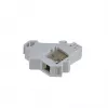 EFB Elektronik Soporte de módulo Keystone 1 puerto, para carril DIN en cajas de distribución, plástico, blanco (RAL 9010)
