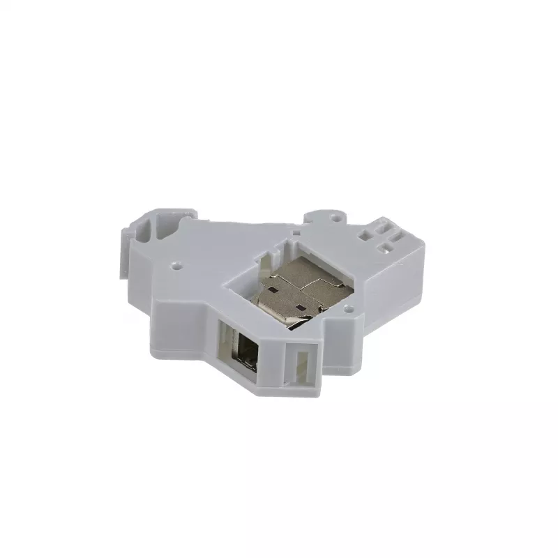 EFB Elektronik Soporte de módulo Keystone 1 puerto, para carril DIN en cajas de distribución, plástico, blanco (RAL 9010)