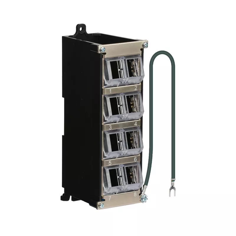 EFB Elektronik Caja de distribución Keystone 8 puertos para carril DIN y montaje en pared, plástico, gris claro