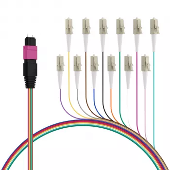 EFB ELEKTRONIK cable de distribución MPO-PLUS(M)-LC OM4 12 fibras Type B LSZH violeta erika 0,4 m