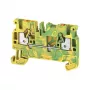 Weidmüller A2C 2.5 PE borne de carril para conductor de protección, verde/amarillo, 2 conexiones, 2,5 mm², PUSH IN