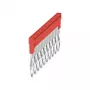 Weidmüller ZQV 1.5N/10 RD puente transversal, 10 polos, 1,5 mm², rojo, Wemid, 20 unidades