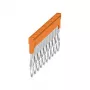 Weidmüller ZQV 2.5N/10 puente transversal, 10 polos, 2,5 mm², naranja, Wemid, V0, 48,7 mm, 20 unidades