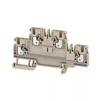 Weidmüller borne de paso A2T 2.5, 2,5 mm², beige, PUSH IN