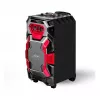 Leicke DJ ROXX TROLLEY PRO sistema de altavoces PA portátil con Bluetooth, 100W RMS, woofer de 10 pulgadas, luces LED, trolley, micrófono, mando a distancia