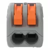 WAGO 222-412 borne de conexión de 2 conductores, gris/transparente, 32A, 400V
