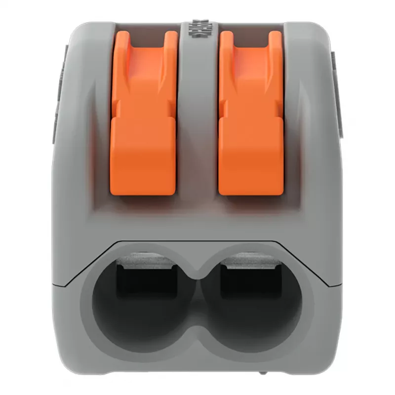 WAGO 222-412 borne de conexión de 2 conductores, gris/transparente, 32A, 400V