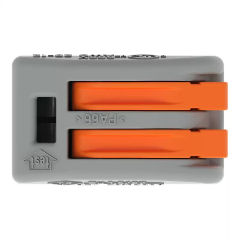 WAGO 222-412 borne de conexión de 2 conductores, gris/transparente, 32A, 400V