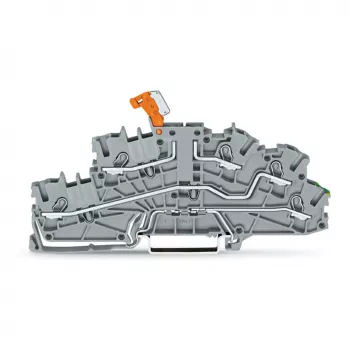 WAGO TOPJOB S borne de separación N con PE, 3 conductores, Push-in CAGE CLAMP, gris, 2003-6644