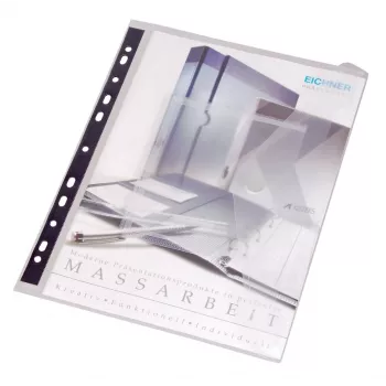 Eichner carpeta de documentos transparente A4, pack de 5