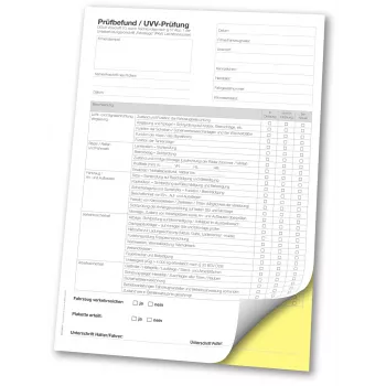 Eichner libro de formularios de informe de inspección, 1 bloc