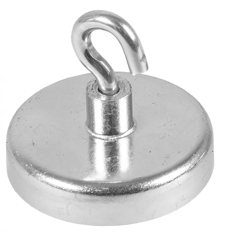 Eichner ganchos magnéticos plateados, metal Ø 3,6 x 1,7 cm, 5 uds.