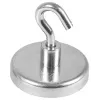 Eichner ganchos magnéticos plateados, metal Ø 3,6 x 1,7 cm, 5 uds.