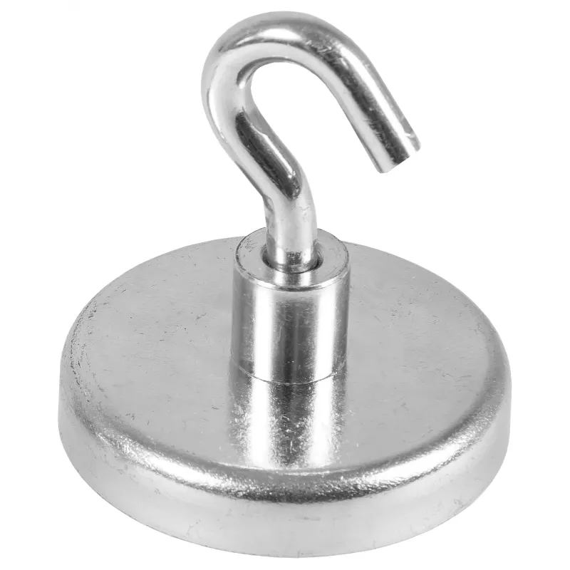 Eichner ganchos magnéticos plateados, metal Ø 3,6 x 1,7 cm, 5 uds.