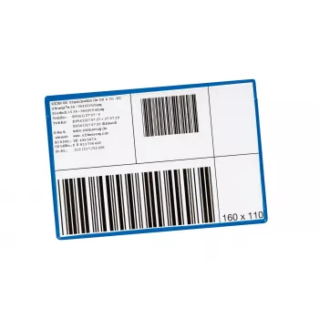 Eichner fundas de etiquetado, azul, 22,0 x 10,5 cm, 10 uds.