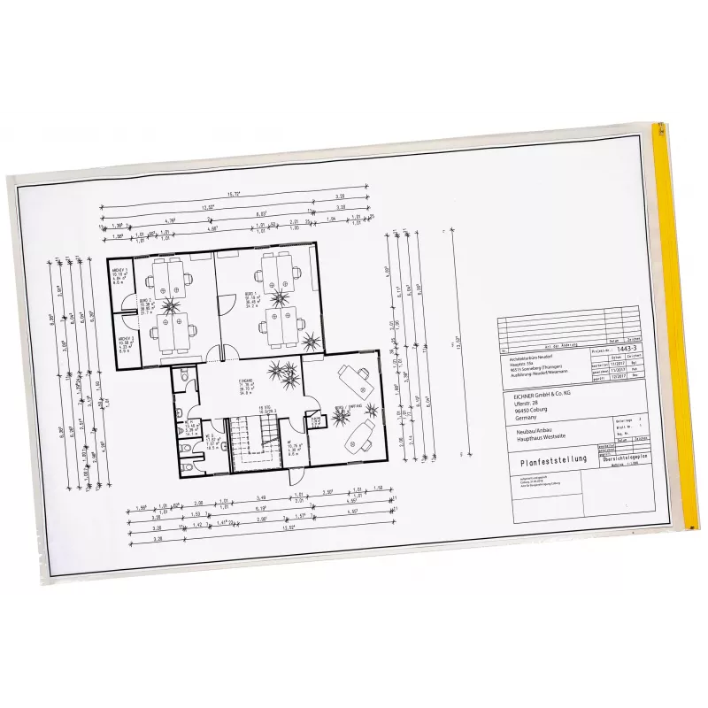 Eichner 5 fundas protectoras de planos A0 transparentes