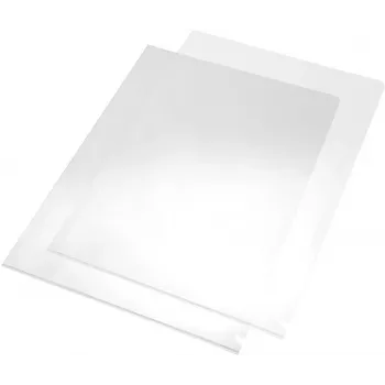 Eichner 100 fundas de documentos cristal claro lisas DIN A4