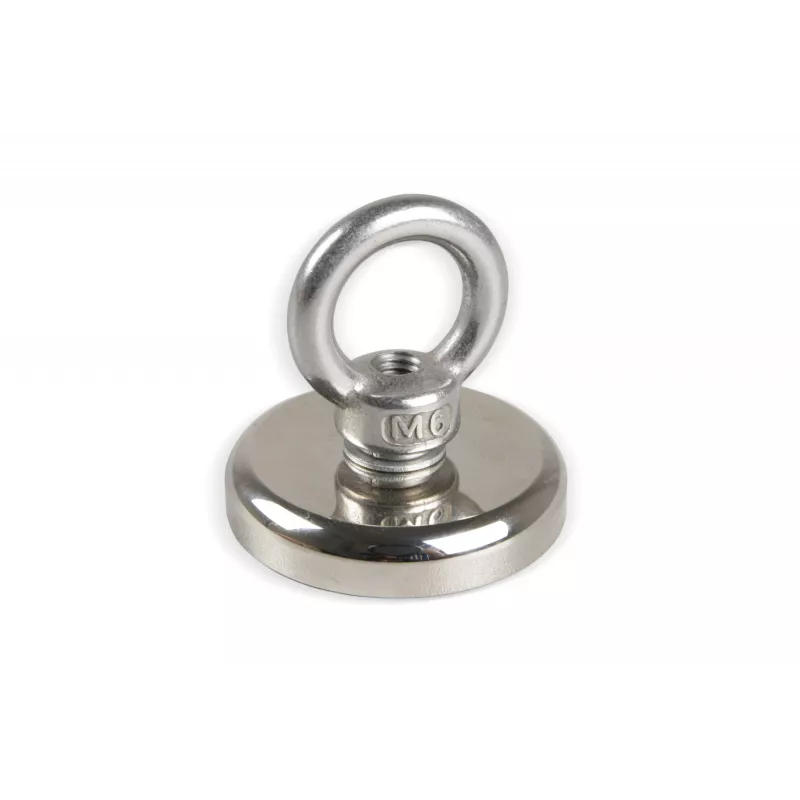 Eichner Imanes con ojal plateados, metal Ø 2,5 x 7,7 cm, 5 uds.