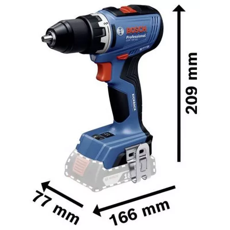 BOSCH POWERTOOLS Kit combo 18V atornillador a batería, atornillador de impacto, martillo perforador, amoladora angular (kit de 4 herramientas)