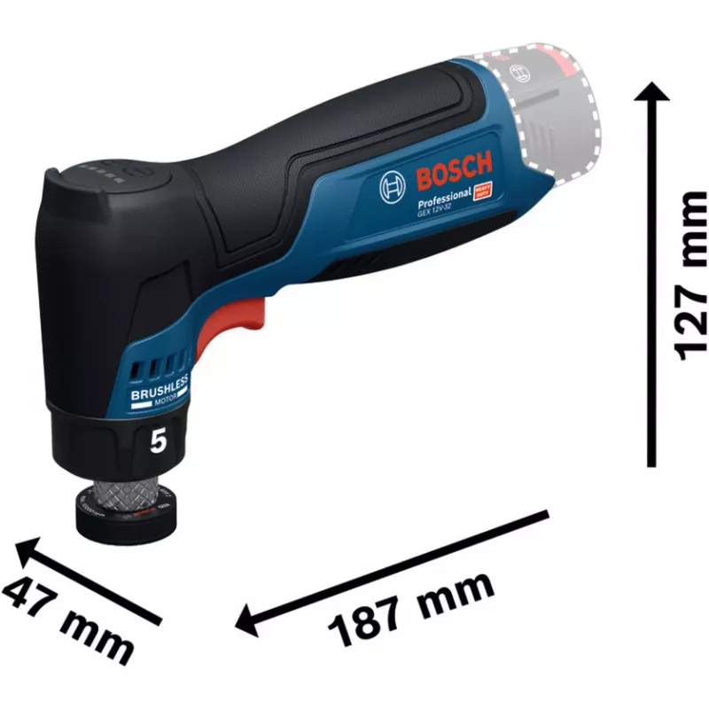BOSCH PowerTools lijadora excéntrica a batería GEX 12V-32 mm (venta al por menor)