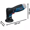 BOSCH PowerTools GEX 12V-75 lijadora excéntrica (en caja)