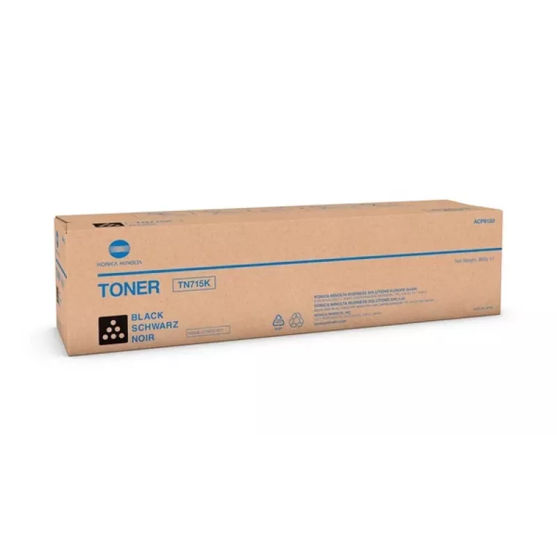 Konica Minolta TN-715K cartucho de tóner negro ACP8150 para Bizhub C750i/C650i