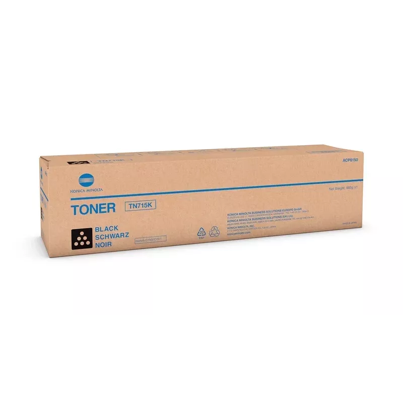 Konica Minolta TN-715K cartucho de tóner negro ACP8150 para Bizhub C750i/C650i