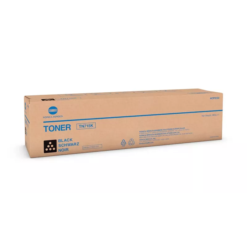 Konica Minolta TN-715K cartucho de tóner negro ACP8150 para Bizhub C750i/C650i