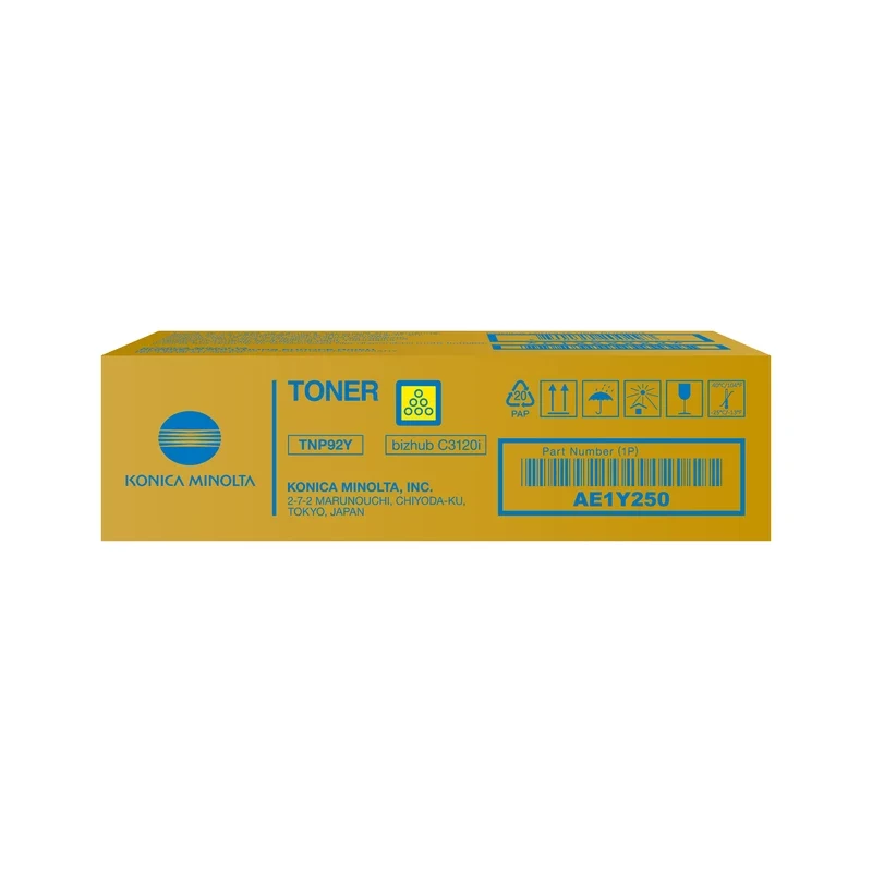 Konica Minolta TNP-92Y Tóner Amarillo AE1Y250 para bizhub C3120i