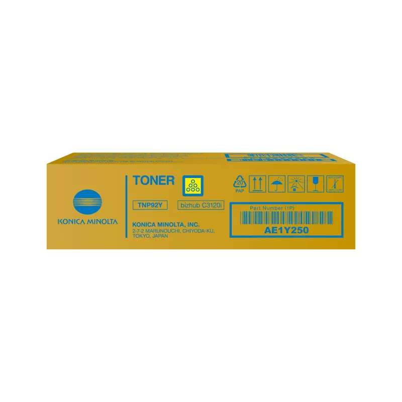 Konica Minolta TNP-92Y Tóner Amarillo AE1Y250 para bizhub C3120i