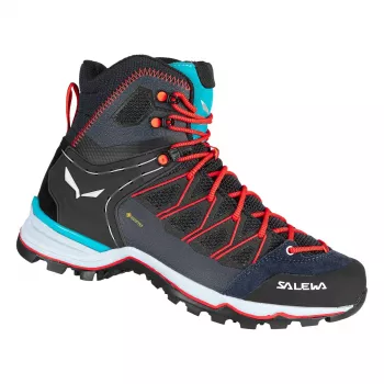 Salewa Mtn Trainer Lite Mid Zapatos de senderismo para mujer Blue Fog / Fluo Coral