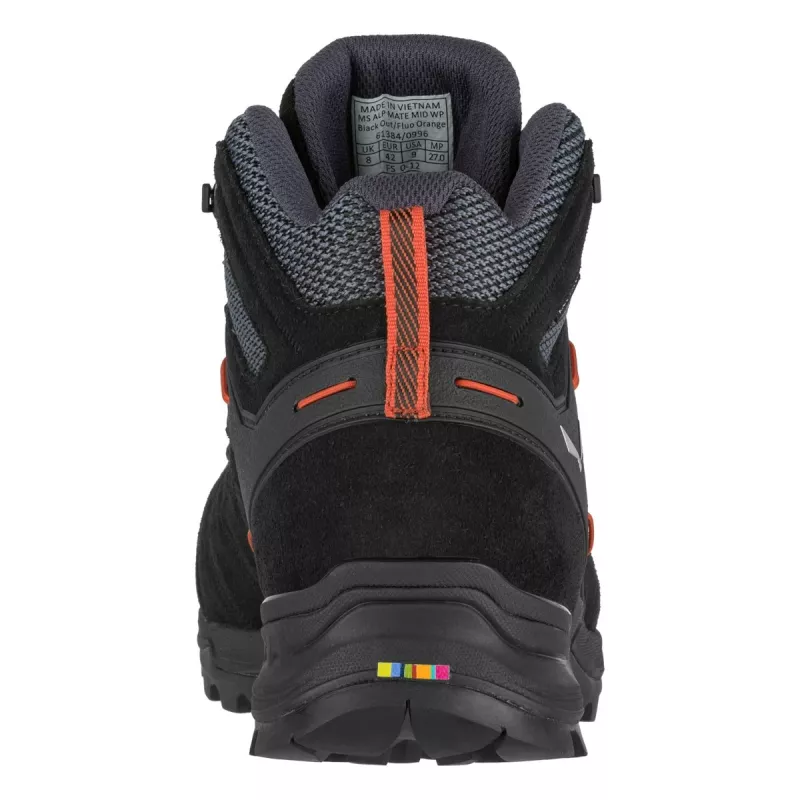 SALEWA Alp Mate Mid WP Botas de senderismo Black Out/Fluo Orange UK 11 (EU 46)