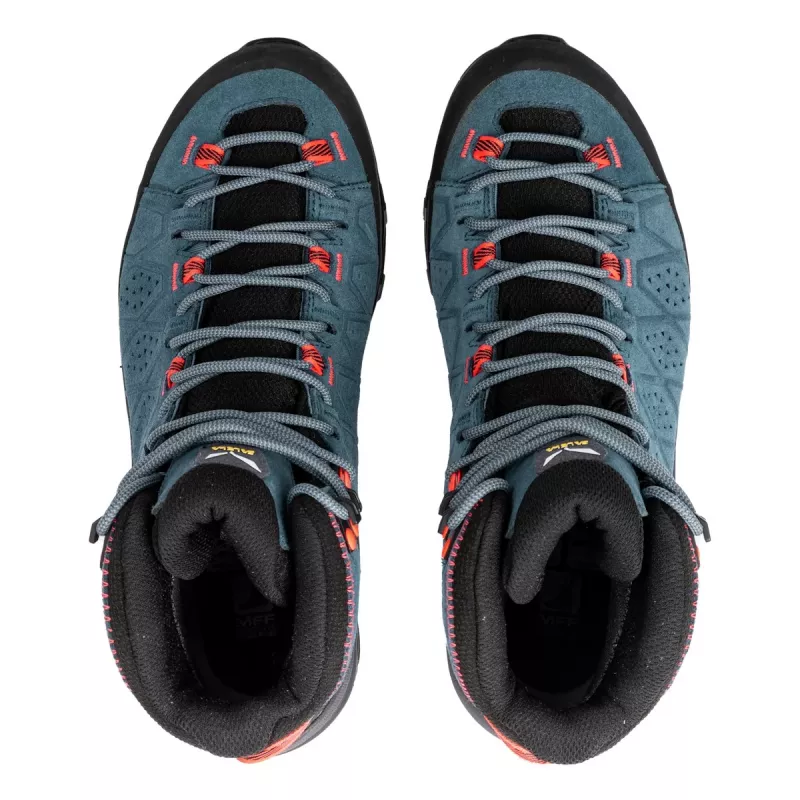 SALEWA Alp Trainer 2 Mid GTX Botas de montaña para mujer - Java Blue/Fluo Coral - UK 6 (EU 39)