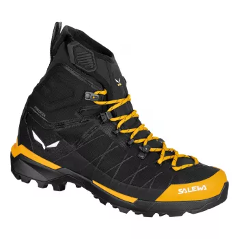 Botas de senderismo Salewa Ortles Light Mid PTX oro-negro UK 10 (EU 44.5)
