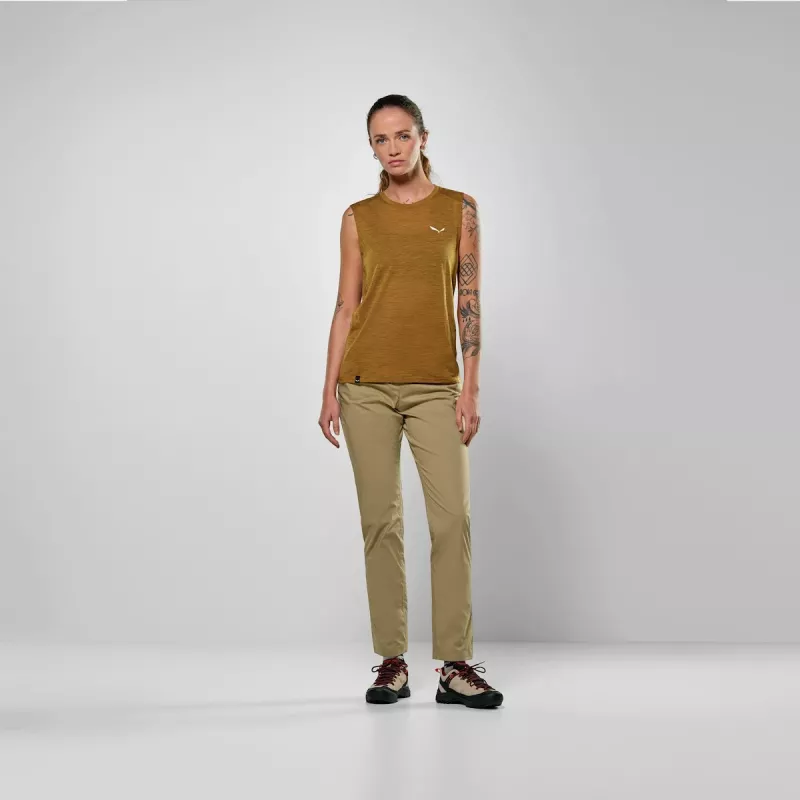 Salewa Eagle Minilogo Am Camiseta sin mangas - Golden Brown - Talla M