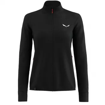 Salewa Chaqueta Puez Waffle Hybrid PL - Black Out - Mujer
